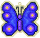 Набор алмазной вышивки Wizardi Бабочка Неон / WWP117 - 