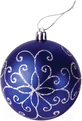 Изображение товара Набор шаров новогодних Золотая сказка 590892 (6шт, синий)