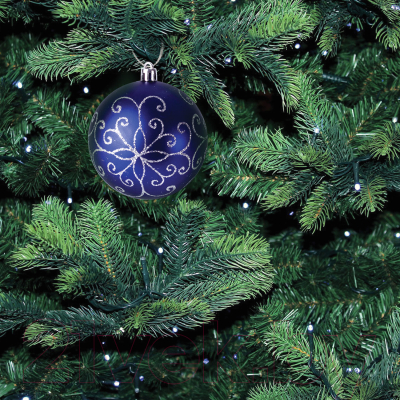 Изображение товара Набор шаров новогодних Золотая сказка 590892 (6шт, синий)