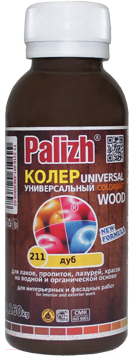 Колеровочная паста Palizh Wood №211 универсальная (0.1л, дуб)