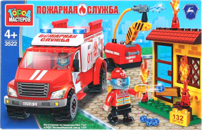 

Конструктор Город мастеров, Пожарный / 3522-KK
