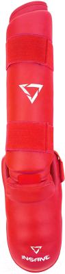 Защита голень-стопа для единоборств Insane Ferrum / IN22-SG200-K (S, красный)