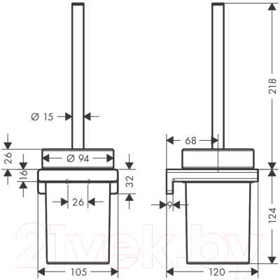 Ершик для унитаза Hansgrohe AddStoris 41752700