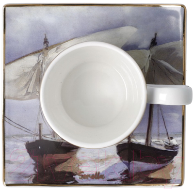 Чашка с блюдцем Goebel Artis Orbis Joaquin Sorolla Прогуливаясь по берегу моря (67-018-05-1)