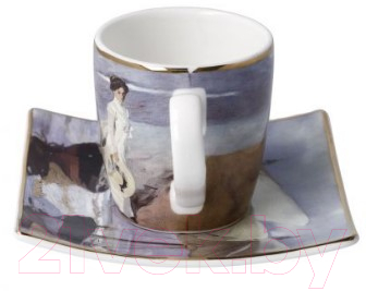 Чашка с блюдцем Goebel Artis Orbis Joaquin Sorolla Прогуливаясь по берегу моря (67-018-05-1)
