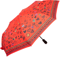 Зонт складной Moschino 7948-OCC Scribble Hearts Red - 
