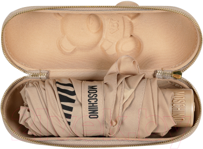 Зонт складной Moschino 8042-SMINID Shadow Bear Dark Beige