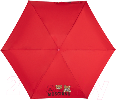 Зонт складной Moschino 8061-SuperminiC Bear Scribbles Red