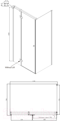 Душевой уголок Ambassador Diamond 120x80x200 / 12011104R 