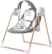 Качели для новорожденных Amarobaby Wooden Swing / AB20-22WOOD/11 (серый) - 