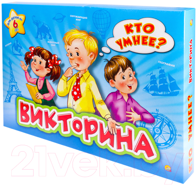 

Настольная игра РЫЖИЙ КОТ, Викторина Кто умнее / ИН-7648