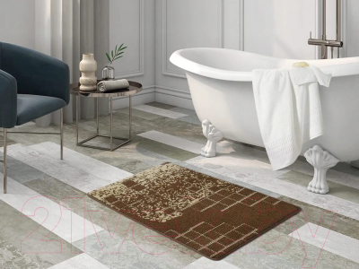 Изображение товара Коврик для ванной Shahintex Vintage SH V001 60x100 (шоколадный)