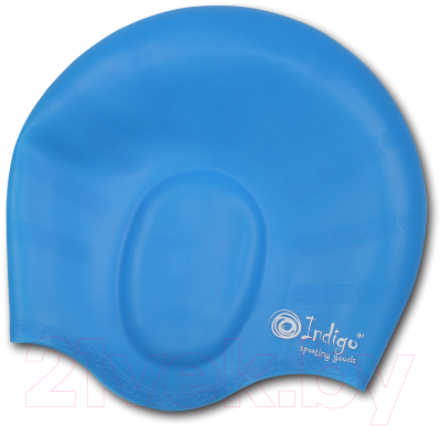Шапочка для плавания Indigo 408 SC (голубой)