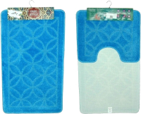 Набор ковриков для ванной и туалета Shahintex Free Style 60x100/60x50 (голубой) - 