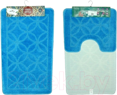 Набор ковриков для ванной и туалета Shahintex Free Style 60x100/60x50 (голубой)
