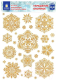 Набор наклеек на окно Золотая сказка Золотистые снежинки 4 / 591190 - 