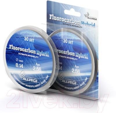 Леска флюорокарбоновая Allvega Fluorocarbon Hybrid 0.14мм 30м / LFH3014