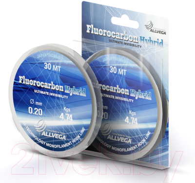 Леска флюорокарбоновая Allvega Fluorocarbon Hybrid 0.20мм 30м / LFH3020