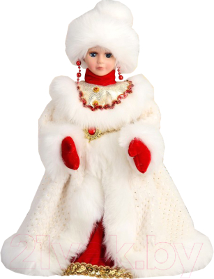 

Фигура под елку Зимнее волшебство, Белый;красный;золотистый, Снегурочка шик в бело-красной шубке и в варежках / 4316786