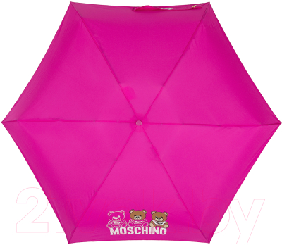 Зонт складной Moschino 8061-SuperminiJ Bear Scribbles Fuxia