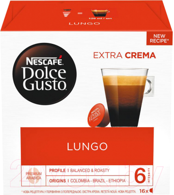 

Кофе в капсулах Nescafe, Dolce Gusto Lungo