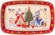 Блюдо Lefard Дед Мороз и Снегурочка / 85-1725 (красный) - 
