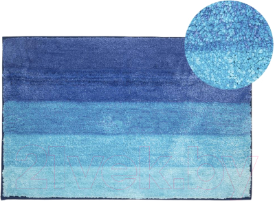 Коврик для ванной АкваЛиния Микрофибра полоска 35317-7 (50x80, синий)