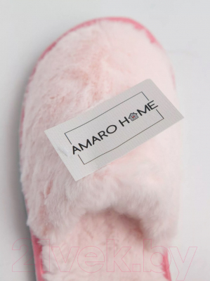 Тапочки домашние Amaro Home Закрытый нос / HOME-4004-R0-36 (розовый, 36-38)