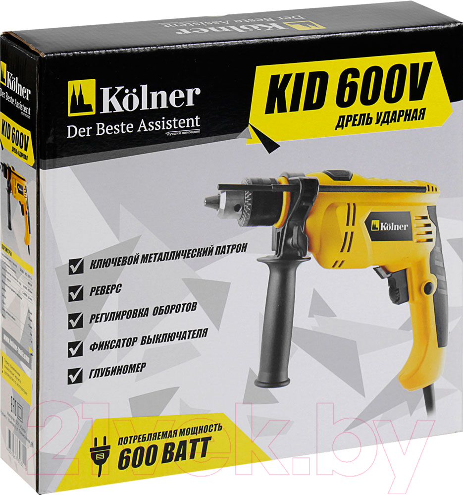 Дрель Kolner KID 600V