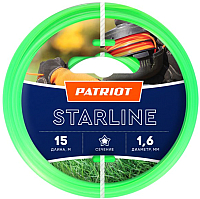 Леска для триммера PATRIOT Starline 1.6мм/15м (звезда) - 