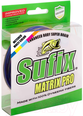 Леска плетеная Sufix Matrix Pro 0.35мм / SMP35M250RU (250м, разноцветный)