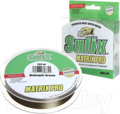 Леска плетеная Sufix Matrix Pro 0.50мм / SMP50GR135RU (135м, зеленый)