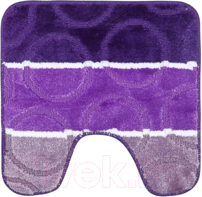 Коврик для туалета АкваЛиния Twist Полоска Круги PKF45-45 (фиолетовый)
