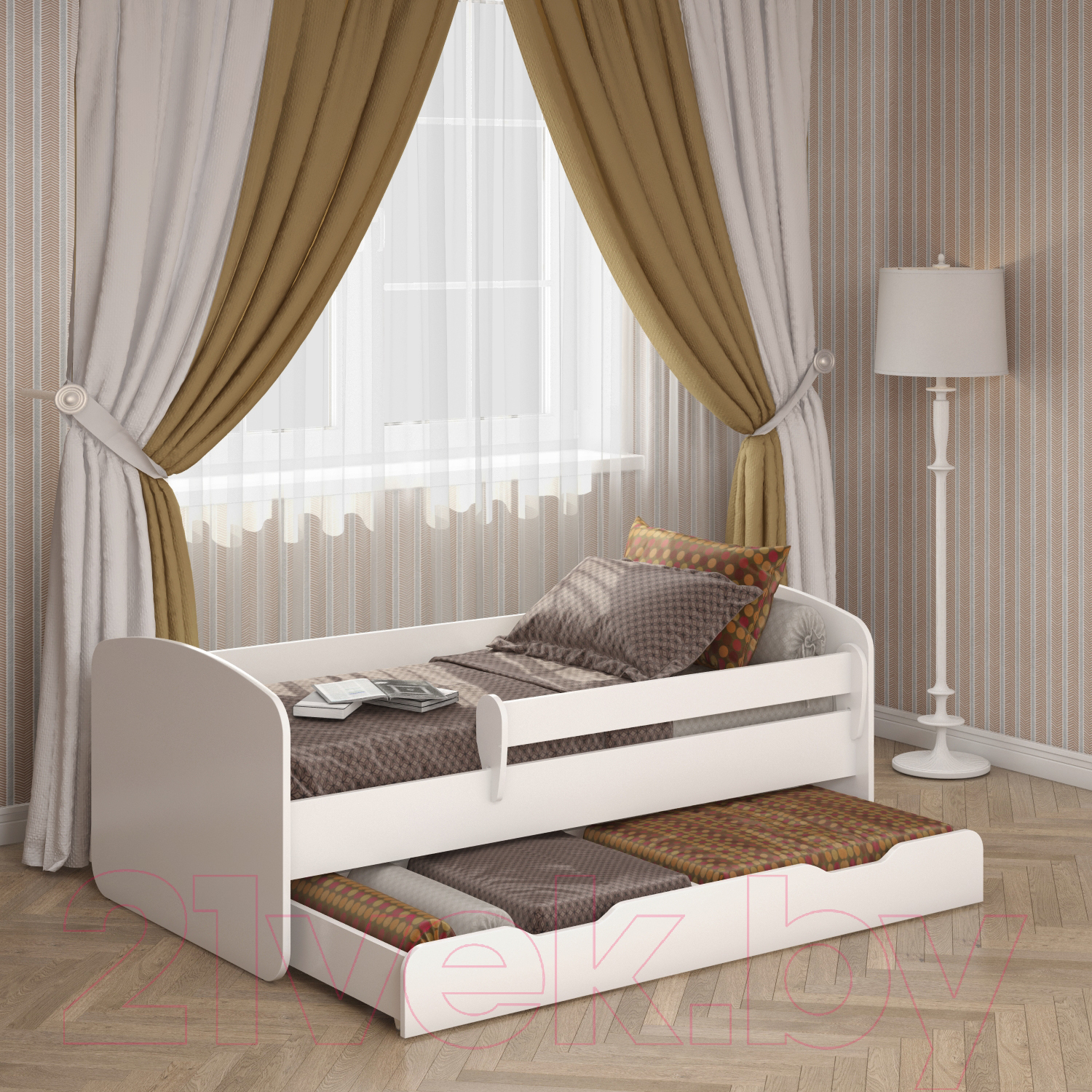 Односпальная кровать детская Славянская столица Д-34203-70 1646х900х650