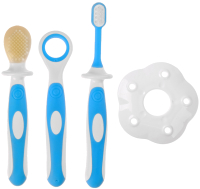 Набор зубных щеток для новорожденных Крошка Я 2849331 (3 шт, голубой) - 