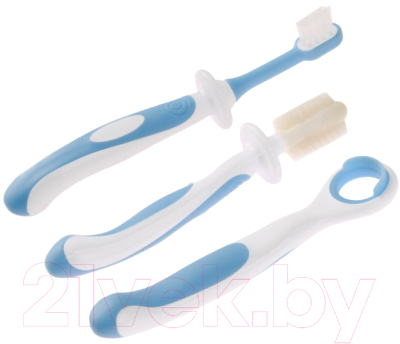 Набор зубных щеток для новорожденных Крошка Я 2849331 (3 шт, голубой)