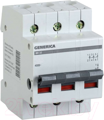 Выключатель нагрузки Generica ВН-32 3Р 25А / MNV15-3-025