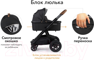 Изображение товара Детская универсальная коляска Happy Baby Mommer Pro 2 в 1 (Dark Grey)