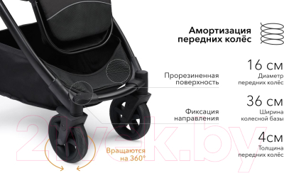 Изображение товара Детская универсальная коляска Happy Baby Mommer Pro 2 в 1 (Dark Grey)