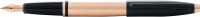 Ручка перьевая имиджевая Cross Calais Brushed Rose Gold Plate and Black Lacque / AT0116-27MF (розовый) - 