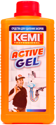 Средство для устранения засоров Kemi Professional Active Gel (1л)