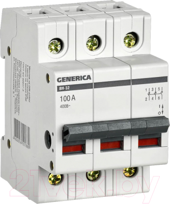 Выключатель нагрузки Generica ВН-32 3Р 100А / MNV15-3-100