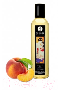 Эротическое массажное масло Shunga Stimulation Peach / 1007 (250мл )
