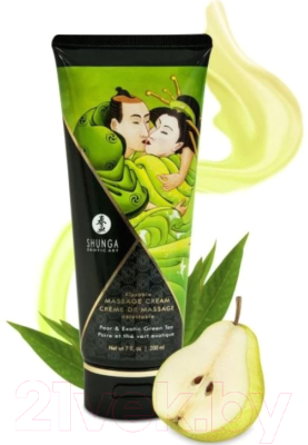 Крем для тела Shunga Для массажа с ароматом Груши и Зеленого чая / 4111 (200мл)