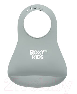 Нагрудник детский ROXY-KIDS Мягкий / RB-402GR (серый)