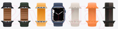 Умные часы Apple Watch Series 7 GPS 45mm / MKN63 (алюминий белый/сияющая звезда)