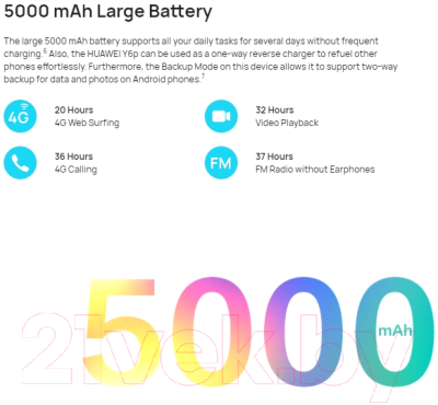 Смартфон Huawei Y6p / MED-LX9N (мерцающий фиолетовый)
