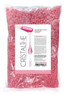 Воск для депиляции Cristaline Пленочный Розовый / 404235П (1кг )