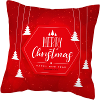 

Подушка декоративная, Home Елки на красном фоне Пд4040НГ-2