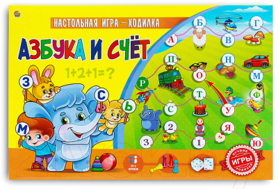 

Настольная игра РЫЖИЙ КОТ, Азбука и счет / ИН-9927